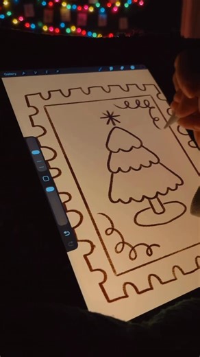 Audrey Bailey | Procreate Artist & Tutorials on Instagram: "what I’m using⬇️ iPad Pro 11” - Apple Pencil 2nd Gen brush: 6b Pencil app: Procreate 🩷🎄 #ipad #lettering #doodle #applepencilart"