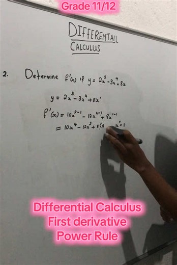 Mathemtics(Differential Calculus-First Derivative-Grade 11/12) #derivative #firstderivative #tutor #mathematics #powerrule