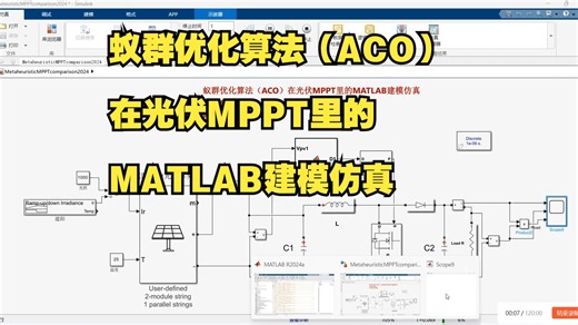 蚁群优化算法（ACO）在光伏MPPT里的MATLAB建模仿真