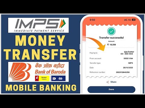 How To Transfer Money through IMPS from Bank of Baroda Mobile Banking bob World | BOB IMPS Transfer