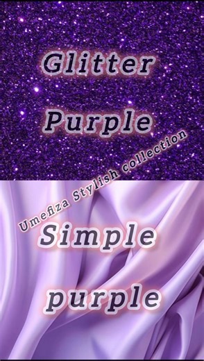 Glitter purple vs simple purple collection# dress # viral# short #umefiza Stylish collection
