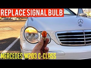 Mercedes C-Class front indicator light bulb replacement