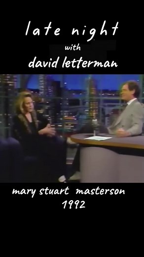 #nostalgia #latenightwithdavidletterman #marystuartmasterson #1992