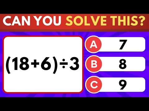 🧠I Dare You To Prove YOU Are A Math Genius!⚡