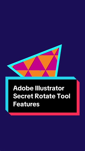 How to rotate a shape and a pattern separately in Adobe Illustrator using the Rotate Tool. #graphicdesign #designtok