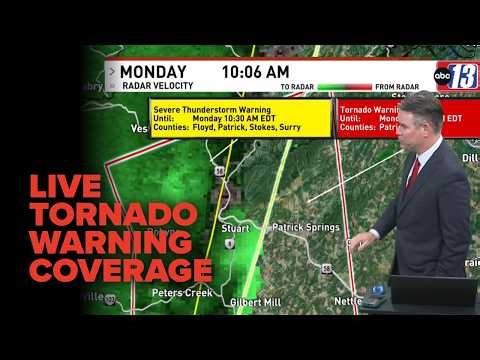 LIVE: Tornado Warnings issued as storms track through Virginia