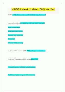 NIHSS Latest Update 100 Verified769