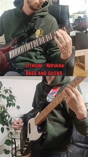 Lithium – Bass + Guitar Cover 🤘 (Nirvana)