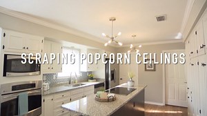 Popcorn 🍿 ceilings date a home, so you'll want to remove them when remodeling a kitchen. Here's how we did that for this week's episode of "Today's Homeowner" TV. Read about the process here>>http://bit.ly/2OX1Ync | Today's Homeowner