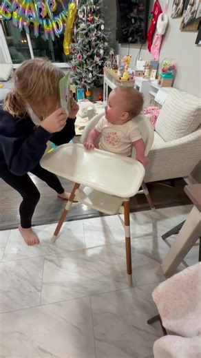 Big Sister Helps Dakota with Alphabet Flash Cards