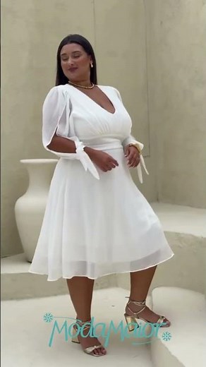 Vestido Midi Plus Size Perfeito Para Noivas e Festas
