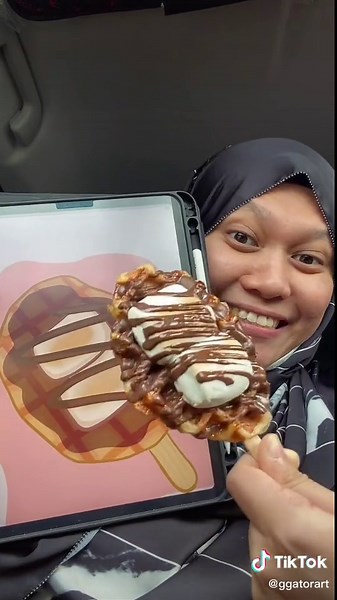 How to draw Croffle #TikTokGuru #JomBelajar #LearnOnTikTok #TechTok