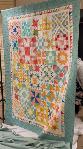 At tonight’s quilt guild meeting the raffle quilt committee did a reveal of the quilt for our 2026 raffle. Tickets are now available from guild members and at meetings. #AAQG #CapitalofTexasQuiltfest | Austin Area Quilt Guild