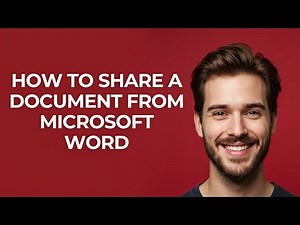 How to Share a Document From Microsoft Word - GUIDE!