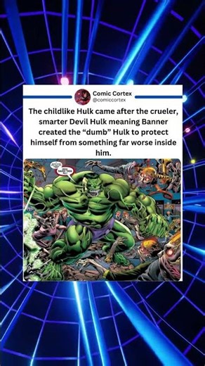 Childlike Hulk came after the crueler smarter Devil Hulk.#mcu #marvel #hulk