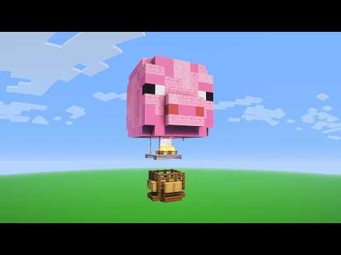 How to Build a Hot Air Balloon in Minecraft - Minecraft Hot Air Balloon Tutorial