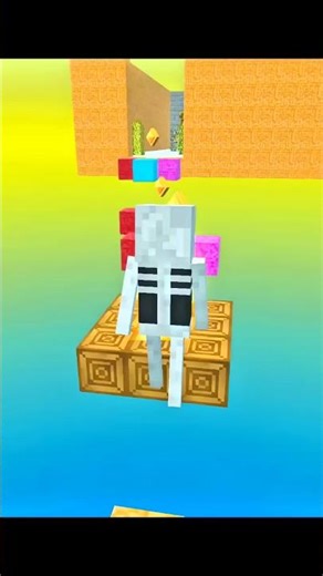 🔥"Minecraft Skeleton Runner – Impossible Color Path Challenge!"😱#minecraft #viral #shorts