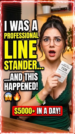 Got Paid $50 to STAND IN LINE! 😁 #shorts #shortvideo