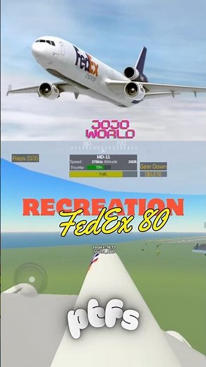PTFS : RECREATION FEDEX FLIGHT 80 #roblox #ptfs #flightsimulator