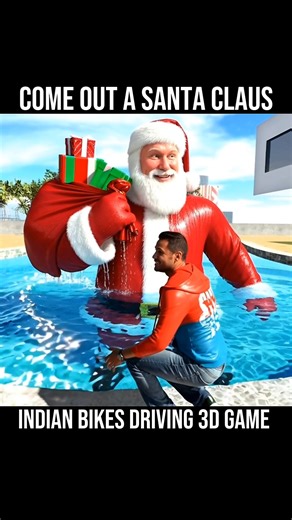 come out A santa claus 🧑🏻‍🎄 indian bike driving 3D 🤯|#ibd3d #gaming #shorts #gta5