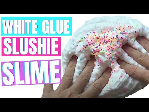 HOW TO MAKE WHITE GLUE SLUSHIE SLIME!