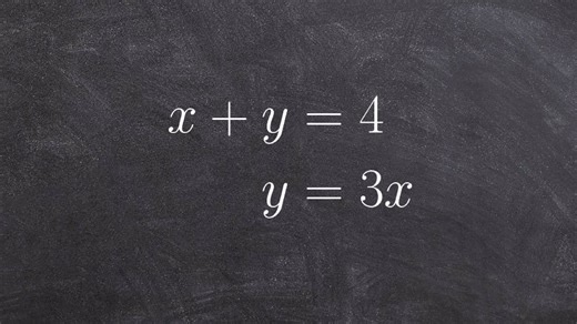 Using substitution to solve a system of equations