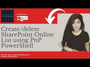 How to create and delete a list in SharePoint Online using PnP PowerShell