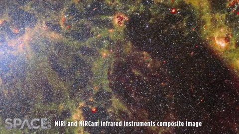 The James Webb Space Telescope captures stunning imagery of a barred spiral galaxy