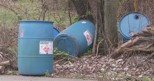 'It's just strange and a little sad': Large chemical storage drums illegally dumped in Buena Vista