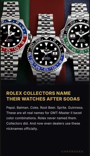 Why Rolex Collectors Name Their Watches After Sodas