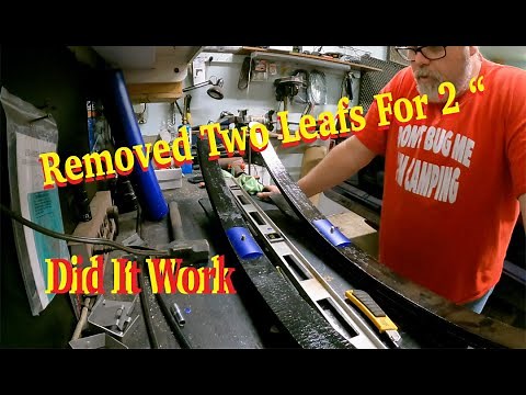 Removing 2 Leaf Springs To Lower Truck HD 1080p