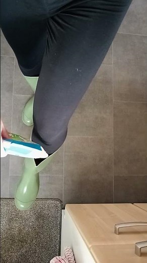 adding custard in my jelly wellies to make a trifle