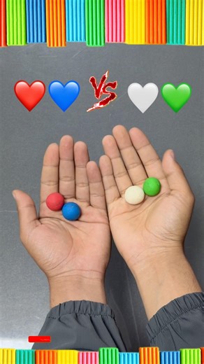 🤍❤️💚💙 Mixing two clay colors 🎨✨What color will we get? 👀#clay #plastiline #colormixing #puzzle