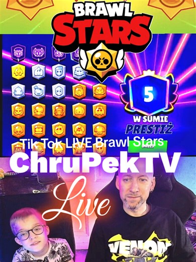 Epicki 🎤 tik tok ⭐ Brawl Stars ⭐ live. 5 prestiż i kilka mega wypasionych niespodzianek. #BrawlStars #tiktoklive #gaming #dlaciebie #chrupektv