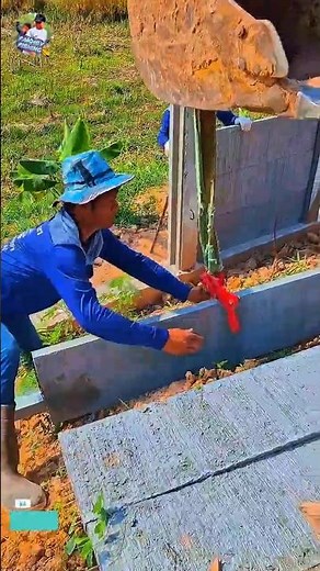 Concrete Fence Installation with Excavator | Fast and Precise Panel Placement #work #construction