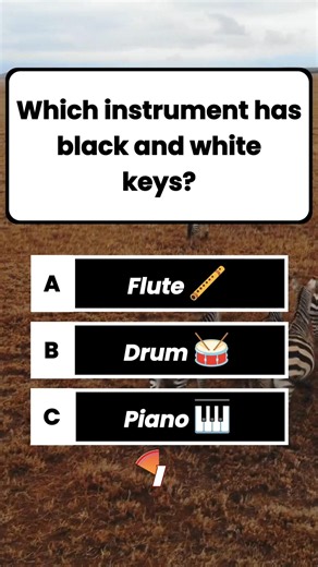 🎹 Only 1% Know 🤯 Which Instrument Has Black and White Keys? | Piano Quiz #MusicQuiz #GKQuiz #Trivia