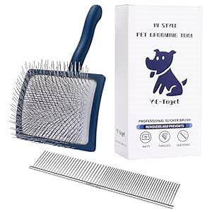 Dog Slicker Brush Grooming Kit for Goldendoodle,Poodle & Doodle, Medium & Long Haired Dogs- Golden Doodle Poodle Labradoodle Hair Brush,Dematting