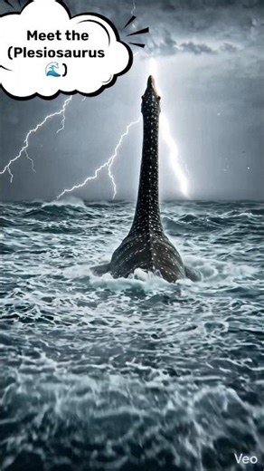 Plesiosaurus Sea Monster Facts 😱 | Dangerous Ocean Predator #shorts