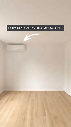 Hide your ac, don’t fight it 👀 This clever trick makes the unit disappear into the design so your room stays cool and chic. Would you try this in your space? ✨ Check out Home Designing for more tips! | Home Designing