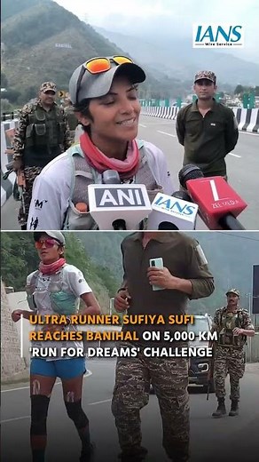 Ultra Runner Sufiya Sufi Reaches Banihal on 5,000 KM 'Run for Dreams' Challenge