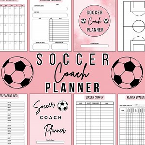 Pink Soccer Coach Planner, Soccer Team Planner for Coaches, Soccer Season Planner, Soccer Coach Printable Planner - Etsy