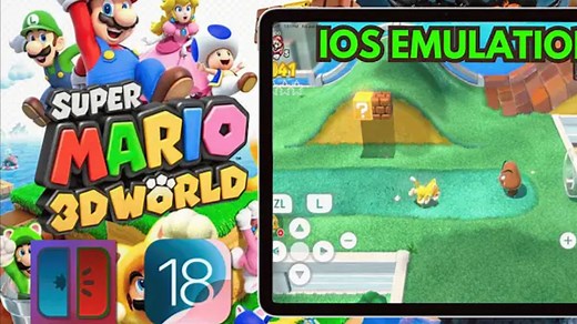 iOS Switch模拟器 MelonX 1.7.0 完美运行《超级马里奥·3D世界》iPad Air M2，iPadOS18 | 任天堂Switch模拟器