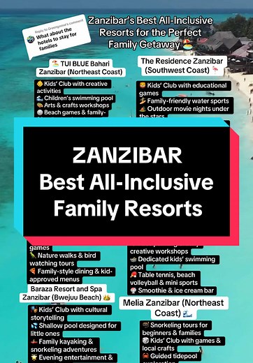 Top Family-Friendly All-Inclusive Resorts in Zanzibar