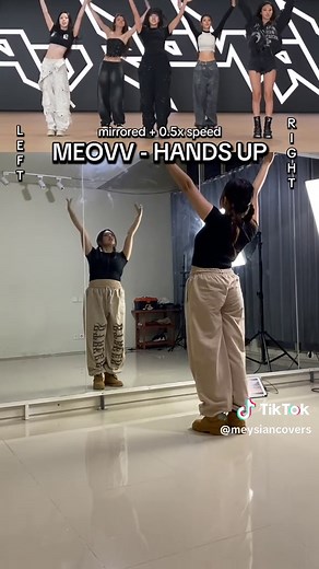 HANDS UP Dance Tutorial - MEOVV Mirrored & Slowed