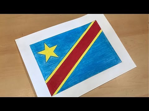 Congolese Flag Drawing 🇨🇩 (D.R.C.)