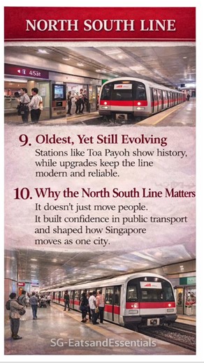 North South Line MRT | Singapore Public Transportation | Oldest MRT Line| Red Line| #singaporemrt