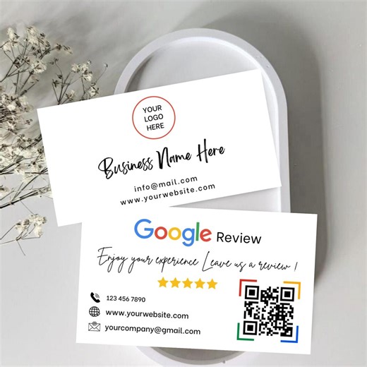 Google Review QR Code Sign Template - Scan to Review Card - Business Rating Feedback Canva Design - Etsy Australia