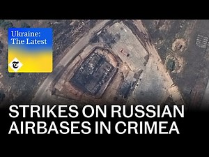 Massive drone strikes blast Russian airbases in occupied Crimea as US retreats from peace talks
