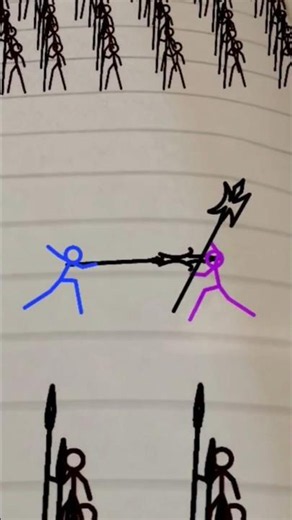 blue VS purple fight animation #shorts #fighting