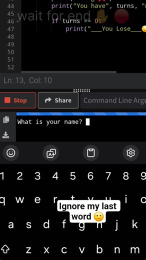 Stop overthinking your side projects. 🛑 start with this mini game 🎮 #learntocode #python